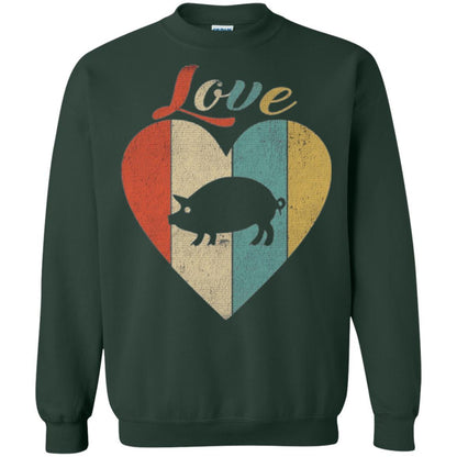 Beautiful Vintage Retro Pig Lover T-shirt Forest Green