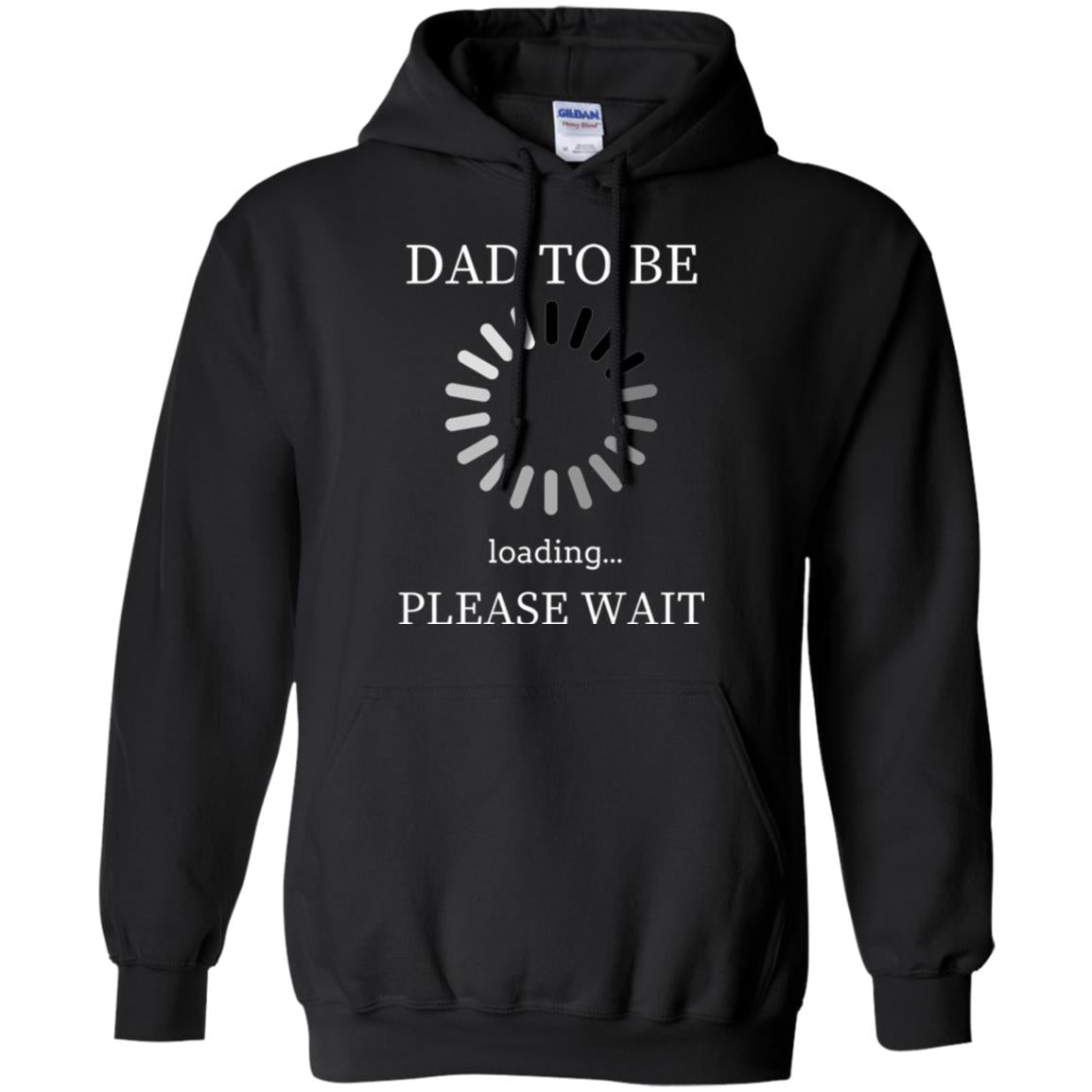 Funny Future Father T-shirt Dad Tobe Loading Please Wait Black