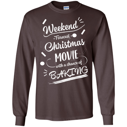 Christmas T-shirt Weekend Forecast Christmas Movie With A Chance Of Baking Dark Chocolate