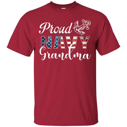 Proud Navy Grandma Military Mama Shirt Cardinal