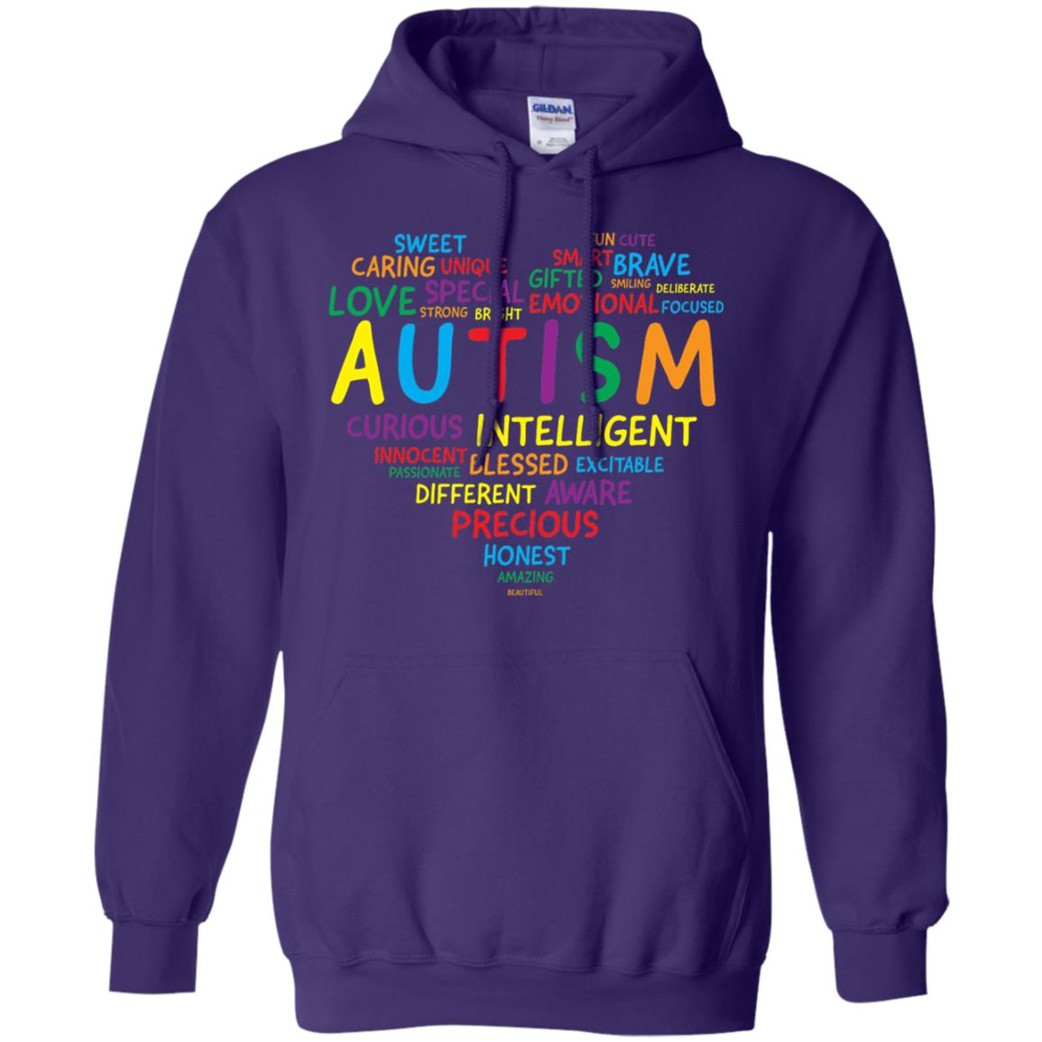 Autism Heart Autism Awareness T-shirt Purple