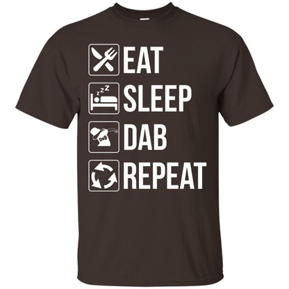 Funny Eat Sleep Dab Repeat T-shirt Dark Chocolate
