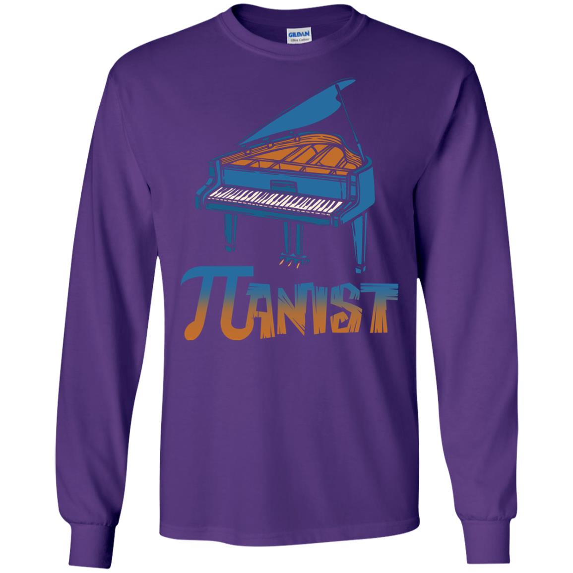 Pianist T-shirt Pi Day With Piano Purple
