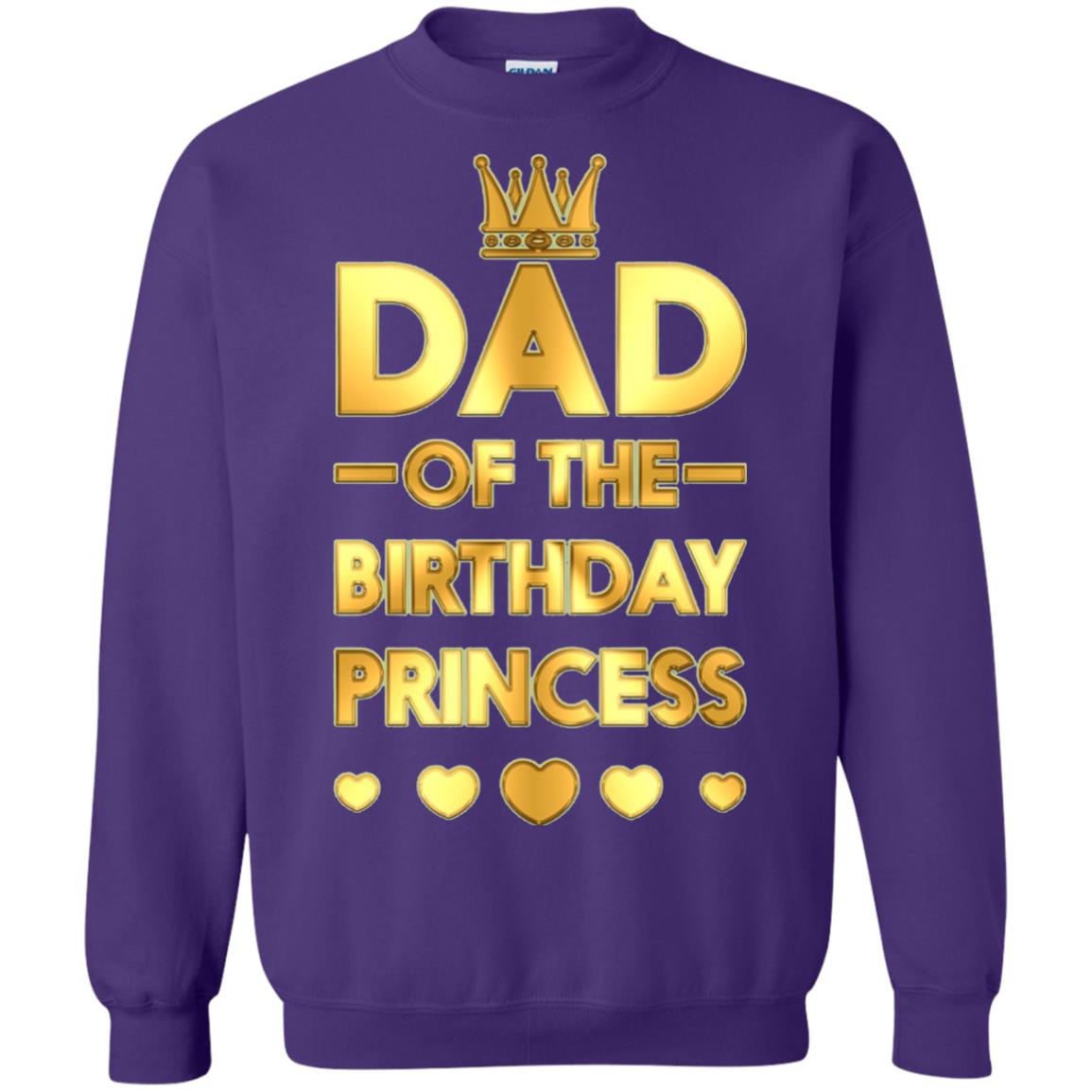 Dad Of The Birthday Princess Family T-shirt Purple