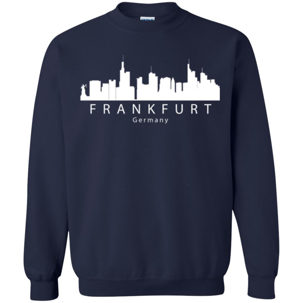 Frankfurt Germany Skyline T-shirt Navy