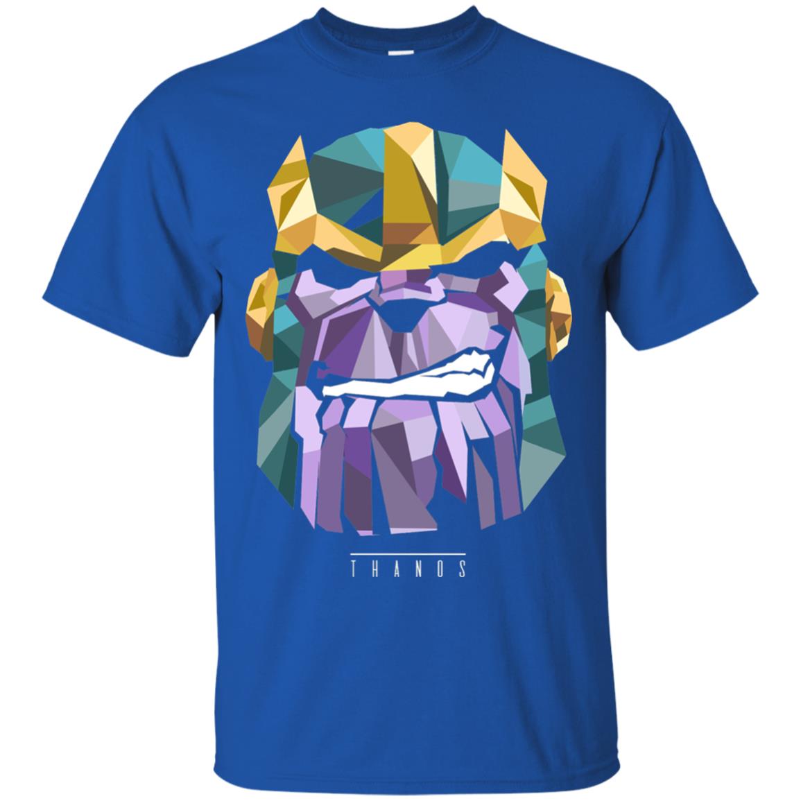 Thanos Low Poly Geometric Art Head Graphic T-shirt Royal