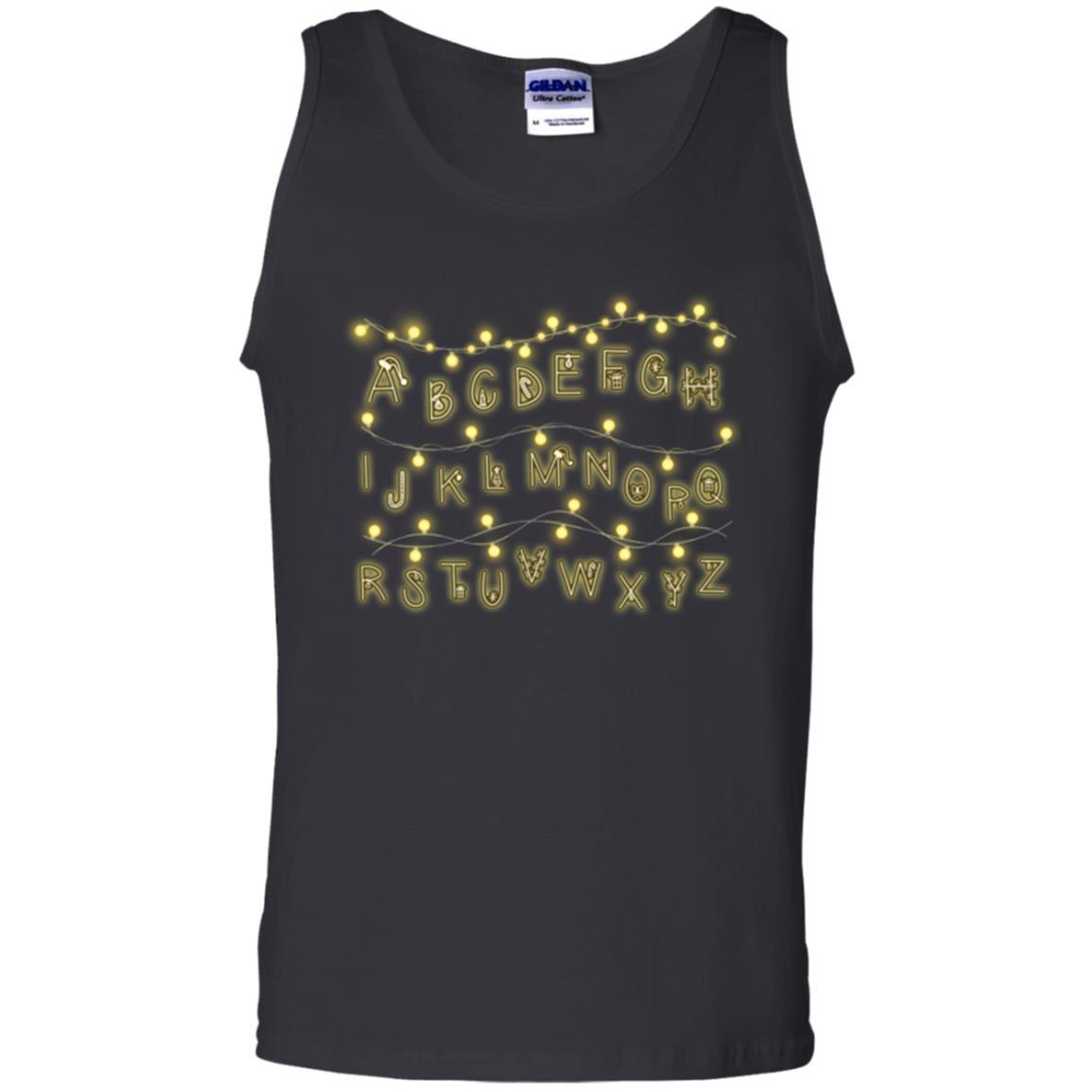 Alphabet Fairy Lights T-shirt Black