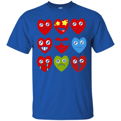 Valentine_s Day T-shirt Heart Emojis Royal