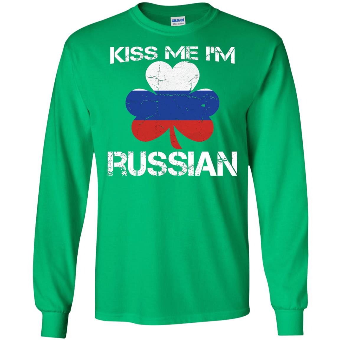 Kiss Me Russian Distressed St. Patrick_s Day 2018 T-shirt Irish Green