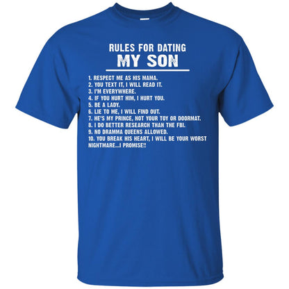 Rules For Dating My Son Daddy Shirt Royal