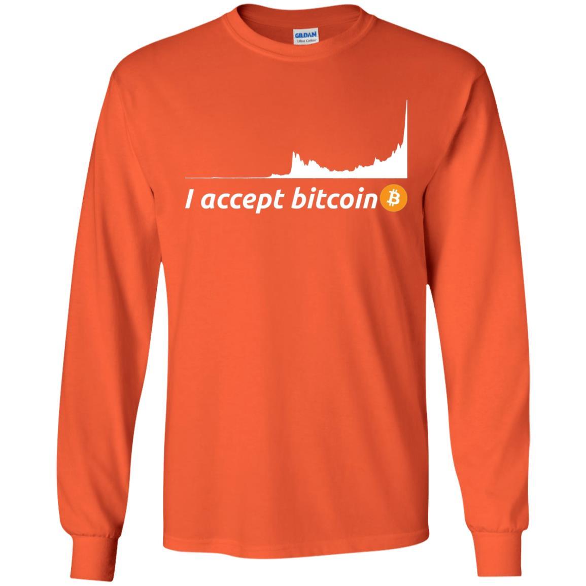 Cryptocurrency T-shirt I Accept Bitcoin Orange