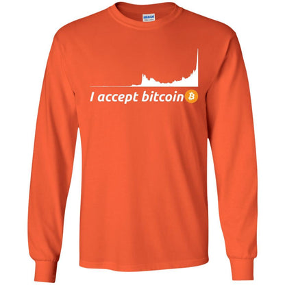 Cryptocurrency T-shirt I Accept Bitcoin Orange