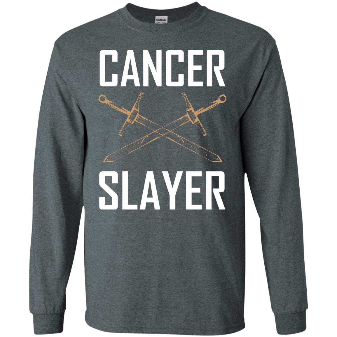 Cancer Slayer Cancer Survivor Shirt Dark Heather