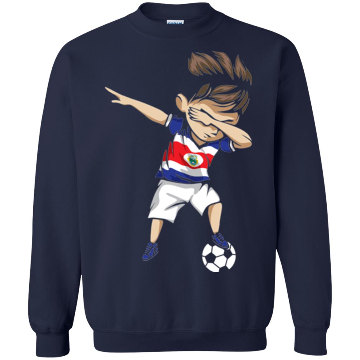 Dabbing Soccer Boy Costa Rica Jersey Football Shirt Navy