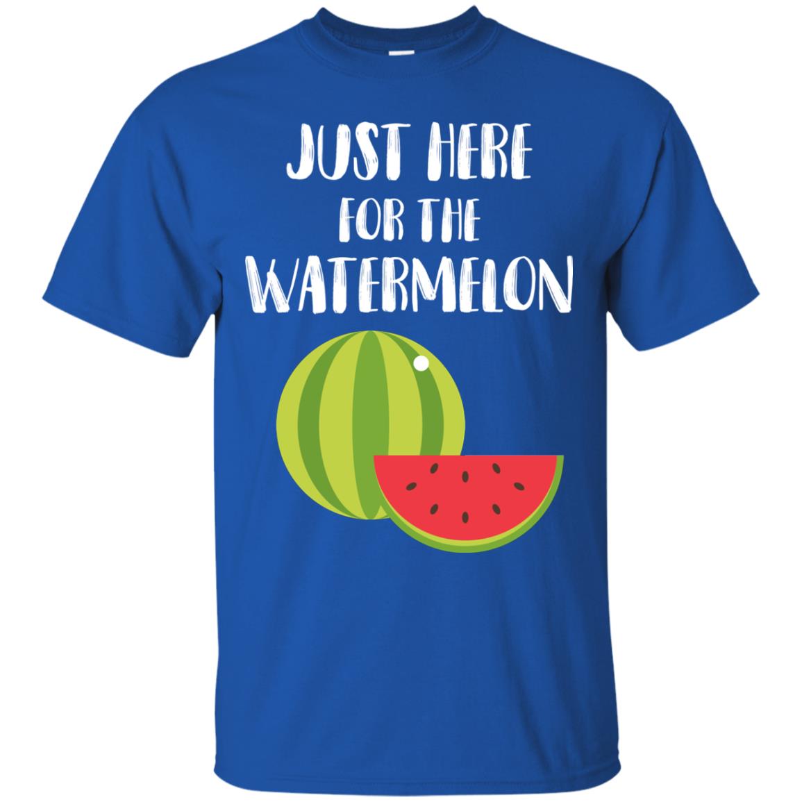 Just Here For The Watermelon Funny Summer Melon Fruit Shirt Royal
