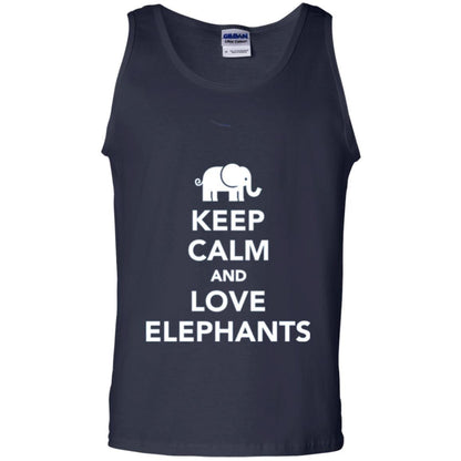 Elephant Lover T-shirt Keep Calm And Love Elephants T-shirt Navy