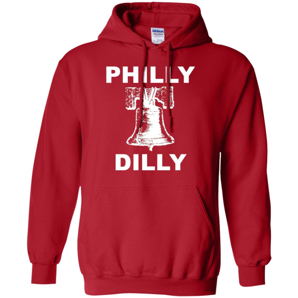 Football T-shirt Philly Dilly With Liberty Bell And Crack Philadelphia Red
