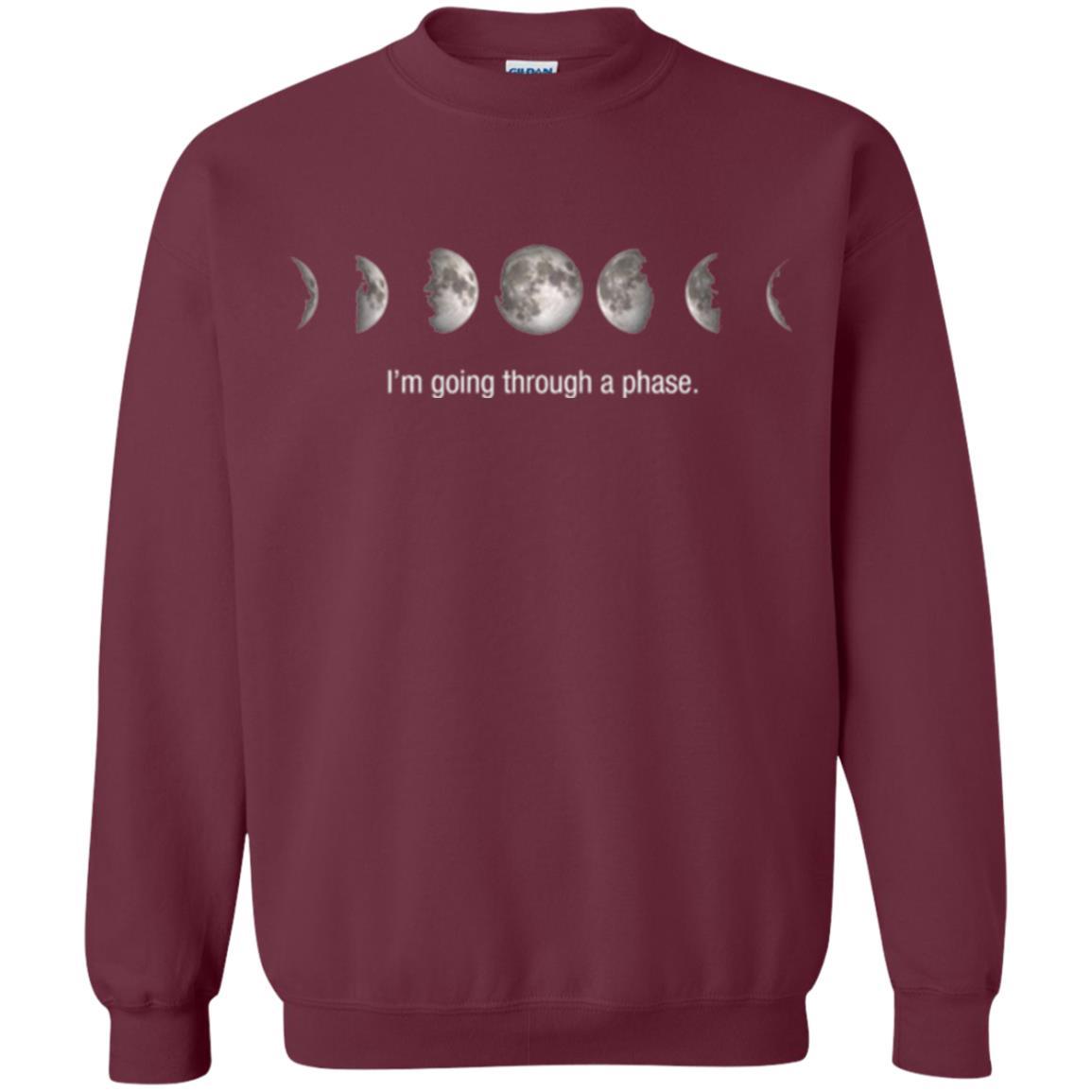 Astronomy T-shirt I_m Going Through A Phase Maroon