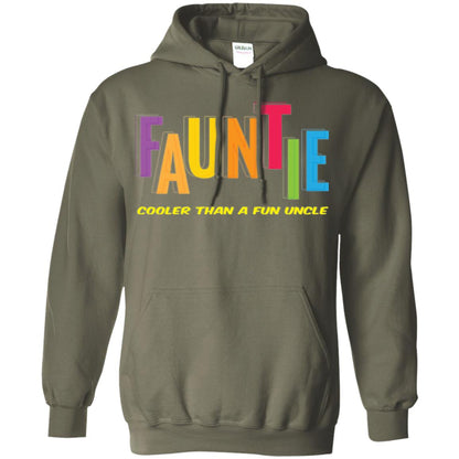 Aunt T-shirt Fauntie Cooler Than A Fun Uncle Military Green