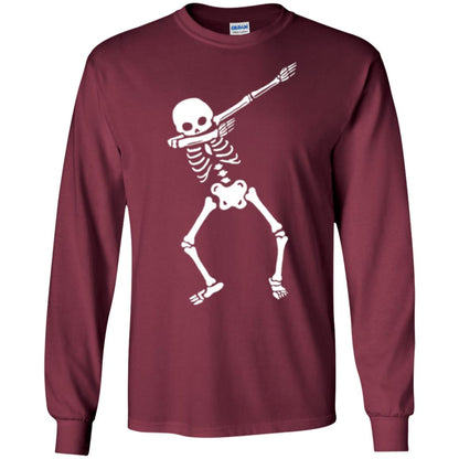 Dabbing Skeleton T Shirt Maroon