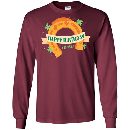 Happy Birthday To Me Shamrocks Saint Patrick's Day T-shirt Maroon