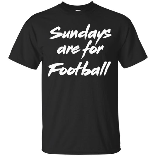 Football Lover T-shirt Sundays Are For Football Black