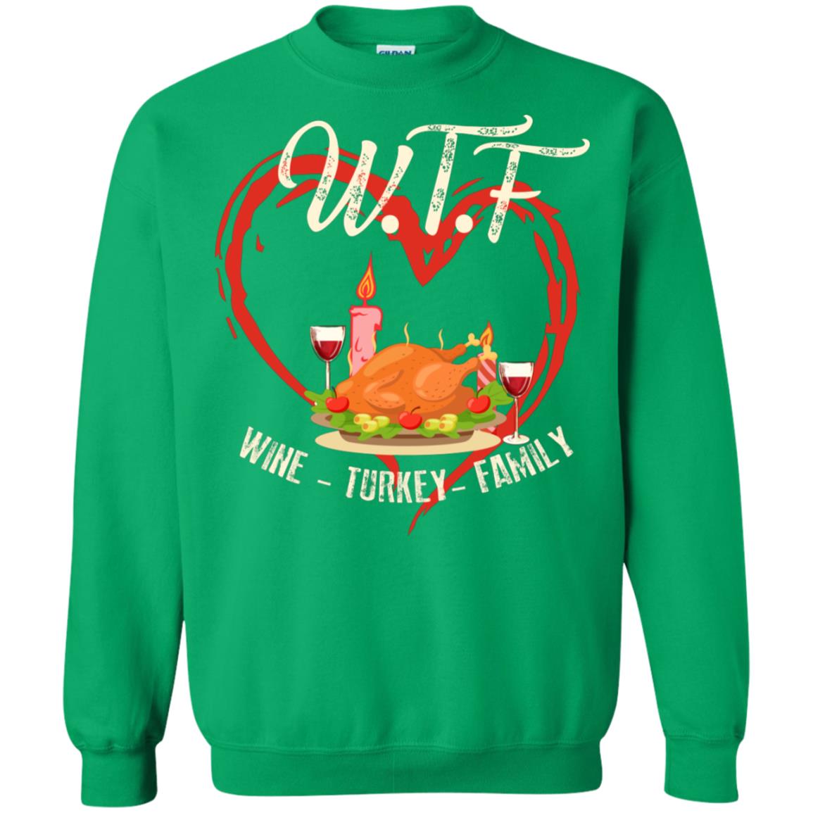 Turkey Wine Family Thanksgiving Drinking Gift Shirt For Family Irish Green