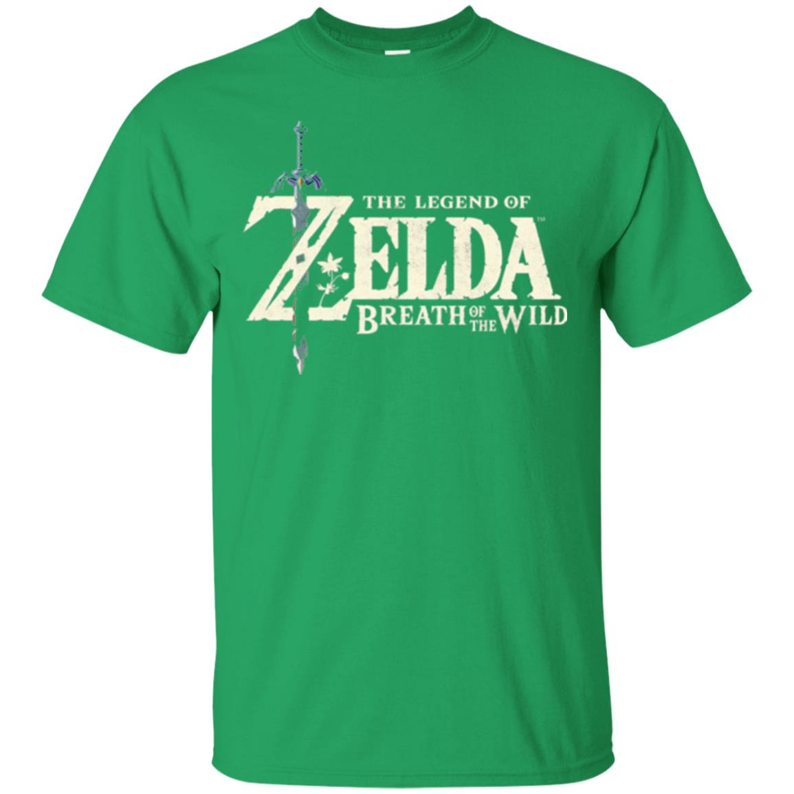 Game T-shirt Nintendo Zelda Breath Of The Wild Irish Green