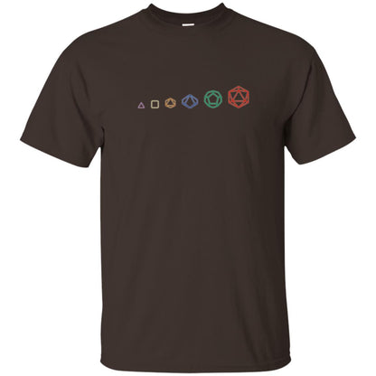 D20 Dice Evolution Role Playing T-shirt Dark Chocolate