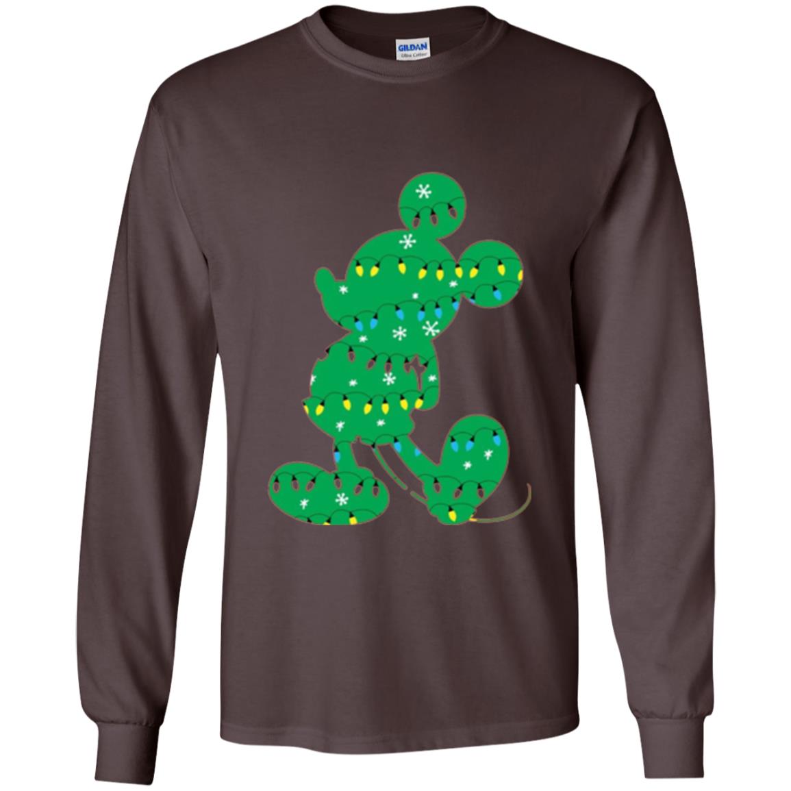 Disney Mickey Mouse Christmas Lights T-shirt Dark Chocolate