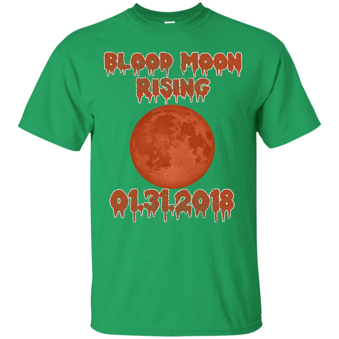 Blood Moon Rising Total Lunar Eclipse T-shirt Funny Lunar Eclipse Irish Green