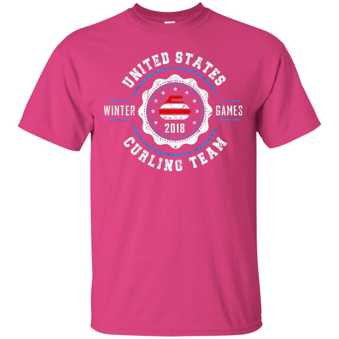 Usa Winter Curling 2018 T-shirt Heliconia