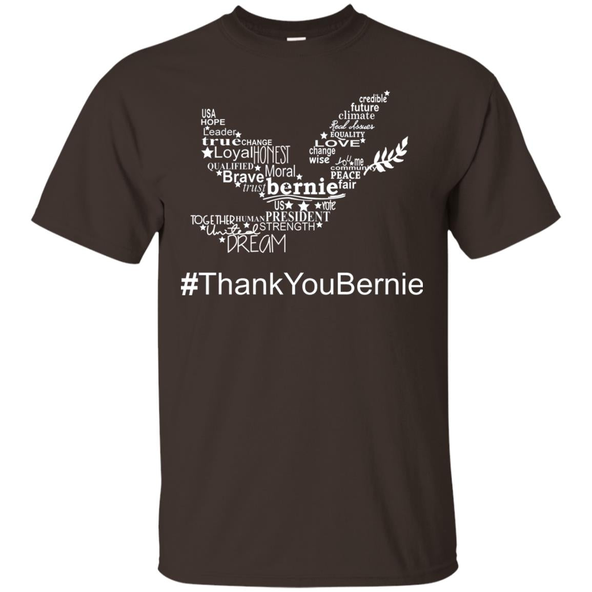 Hash Tag Thank You Bernie Shirts Dark Chocolate