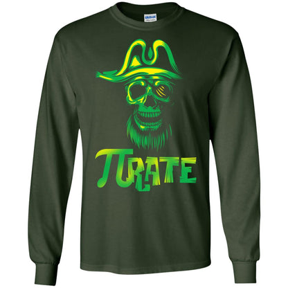 Pi Day T-shirt Funny Pirate Forest Green