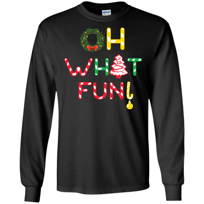 Christmas T-shirt Oh What Fun Black