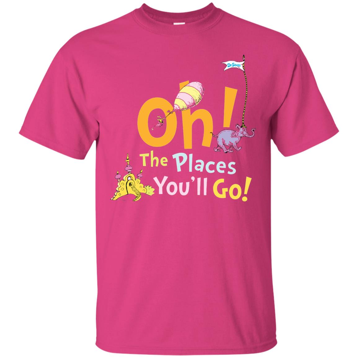 Read Across America Day T-shirt Dr. Seuss Oh The Places You_ll Go Heliconia
