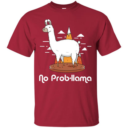 No Prob-llama Llama Shirt Cardinal
