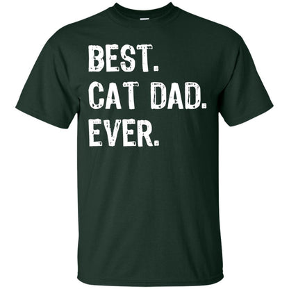 Cat Lover T-shirt Best Cat Dad Ever Forest Green
