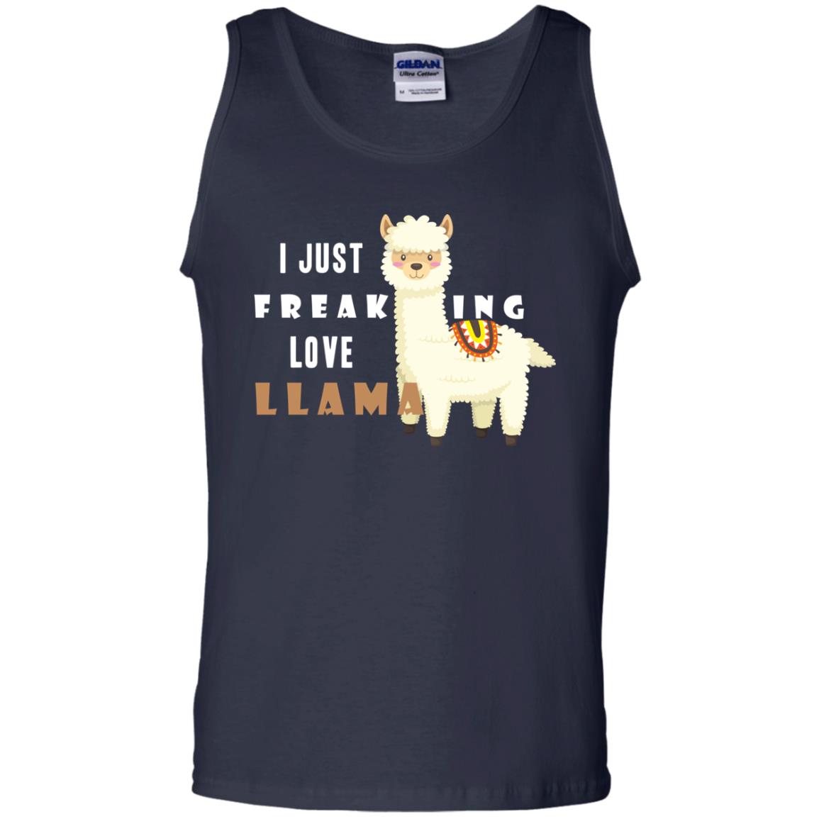 I Just Freaking Love Llama Shirt Navy