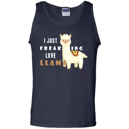 I Just Freaking Love Llama Shirt Navy