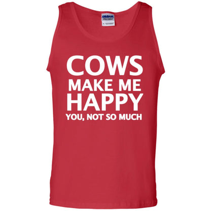 Cow Lovers T-shirt Cows Make Me Happy You Not So Much Red