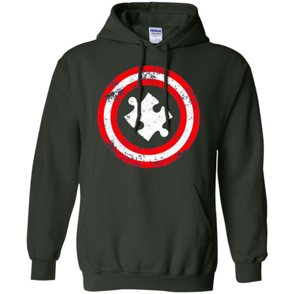 Captain Autism Superhero T-shirt Autism Awareness Forest Green