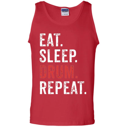 Drummer T-shirt Eat Sleep Drum Repeat Red