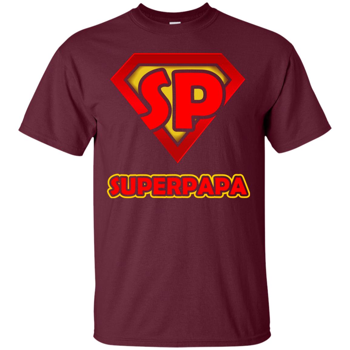 Superpapa Grandfather Grandpapa Shirt Maroon