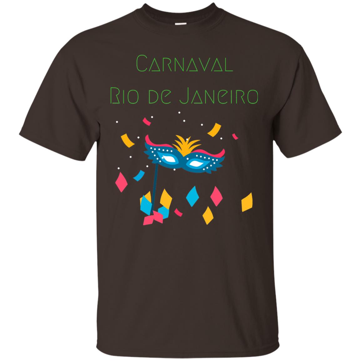 Mardi Gras T-shirt Rio Carnival Carnaval Rio De Janeiro Brazil Dark Chocolate