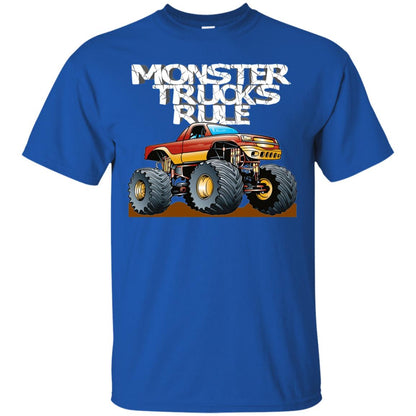 Monster Trucks Rule Trucker T-shirt Royal