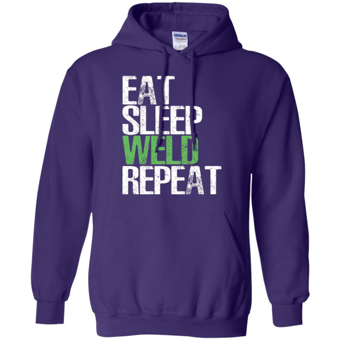 Welding T-shirt Eat Sleep Weld Repeat Purple