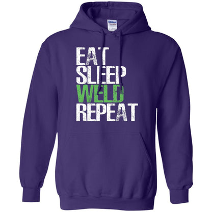 Welding T-shirt Eat Sleep Weld Repeat Purple
