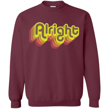 Alright Alright Shirt Funny Retro 70s Maroon