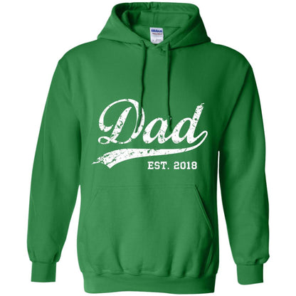 Dad Est. 2018 Vintage New Dad Daddy T-shirt Irish Green